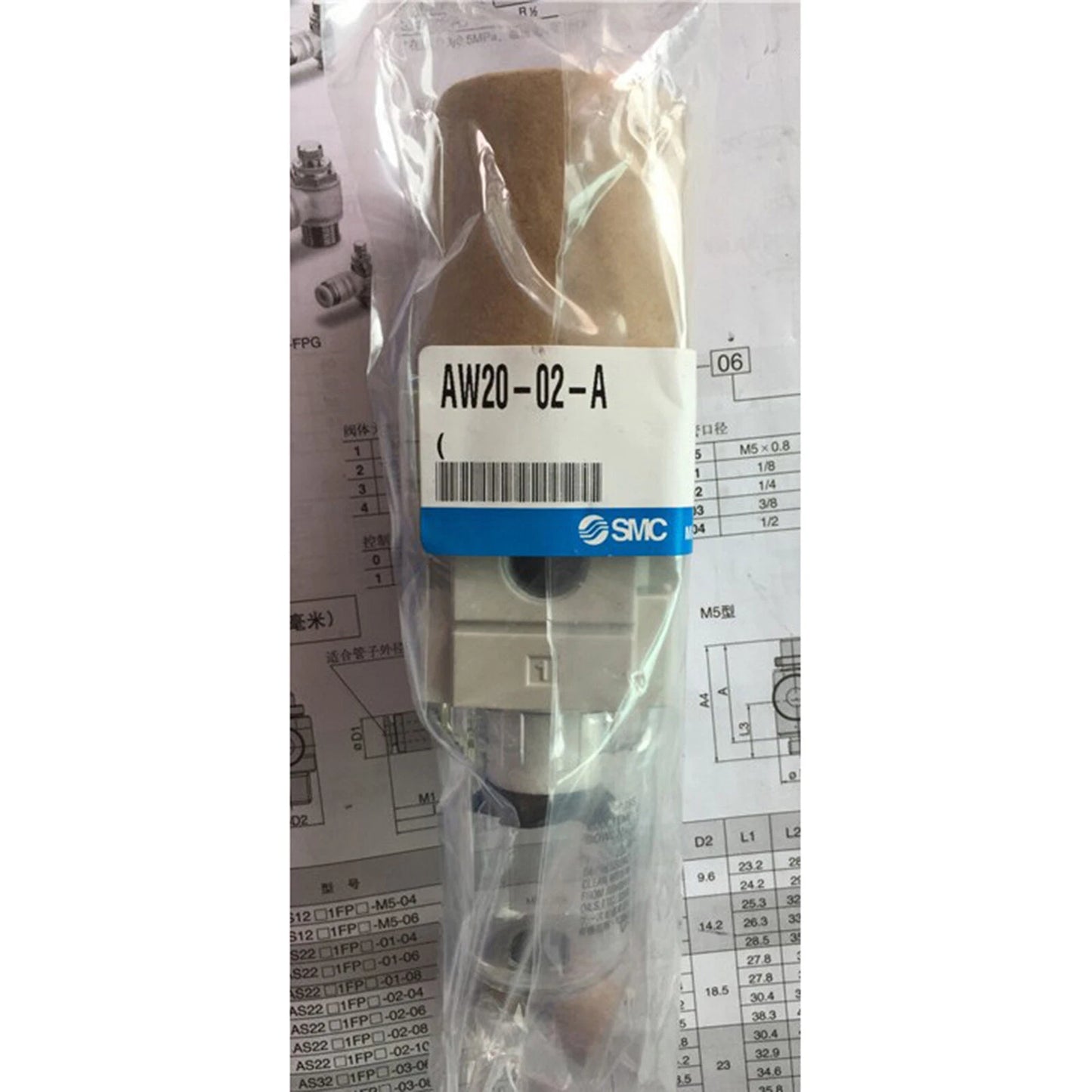 1PC  SMC AW20-02-A Pressure regulating filter Free shipping #P