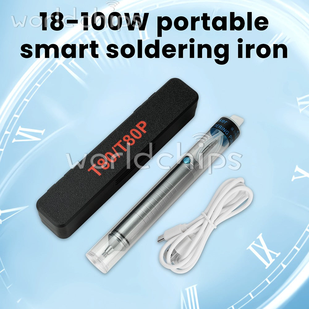 Digital Portable Soldering Iron Pen 100W Fast Heat Adjustable Temperature Type-C