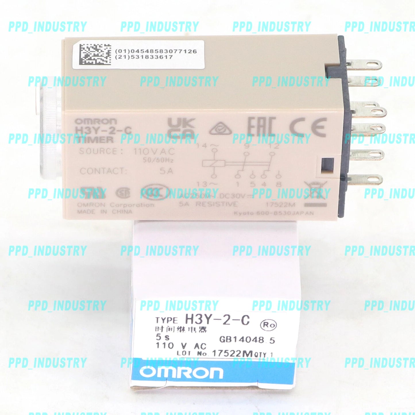 1PC  omron IN BOX H3Y-2-C H3Y-2-C Time Relay 110VAC 5s FAST SHIP #P