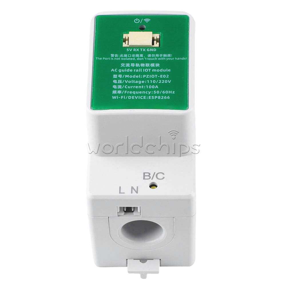Din Rail Single Phase 100A WIFI Smart Energy Meter Power Monitor AC 110/220V