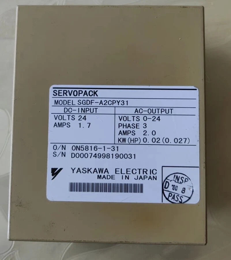 1pcs   ones Yaskawa Servo Driver SGDF-A2CPY31////SGDF-A2CPY31/da #P