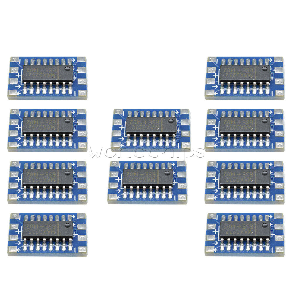 100PCS Serial Port Mini RS232 to TTL Converter Adaptor Module Board MAX3232