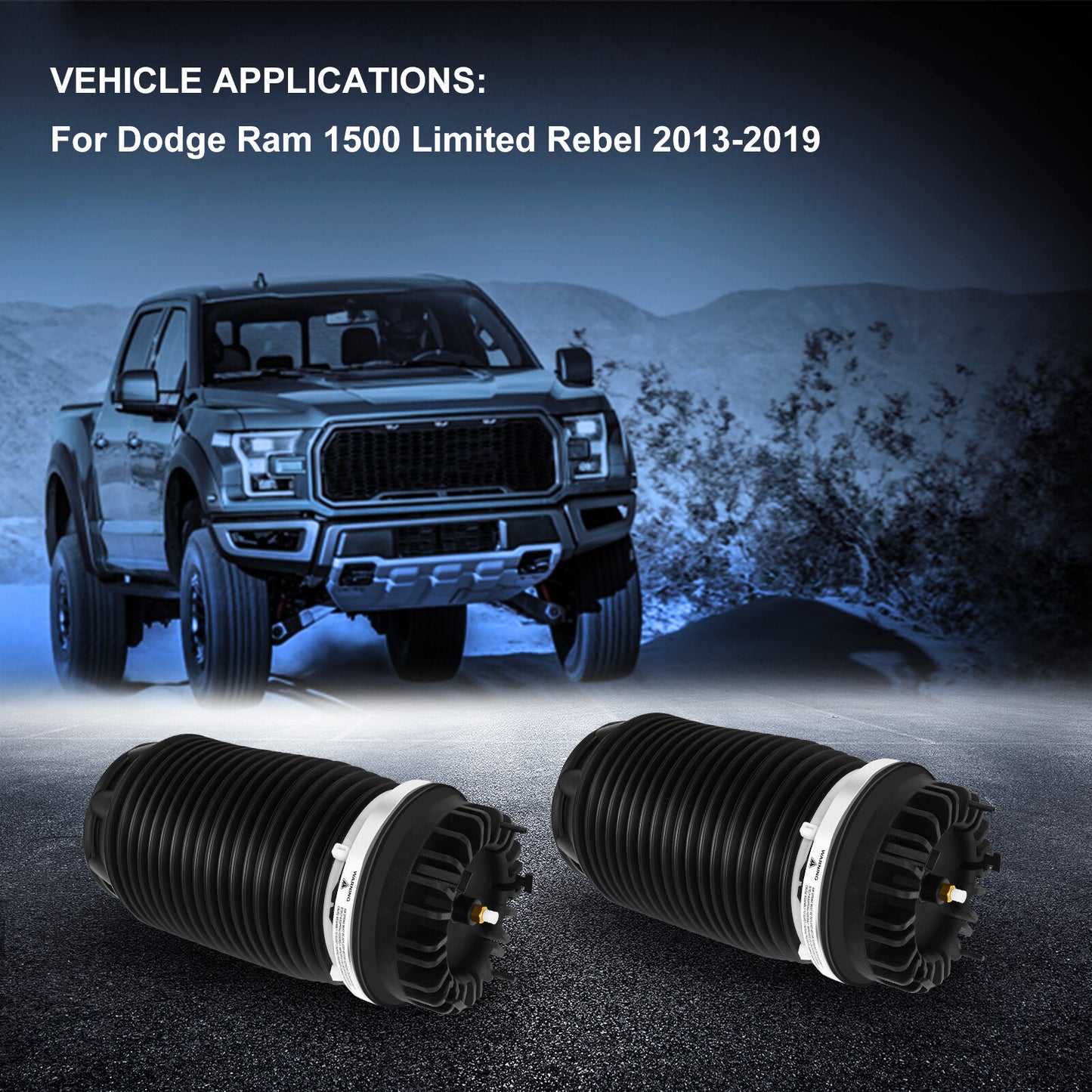 Rear Pair Air Suspension Bags For Dodge Ram 1500 Limited Rebel 2013-2019