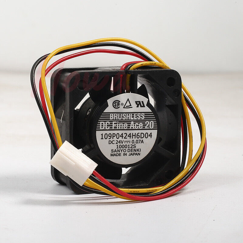 1pcs SANYO DENKI 40*40*20mm fan 109P0424H6D04 DC24V 0.07A 3Pin San Ace 40