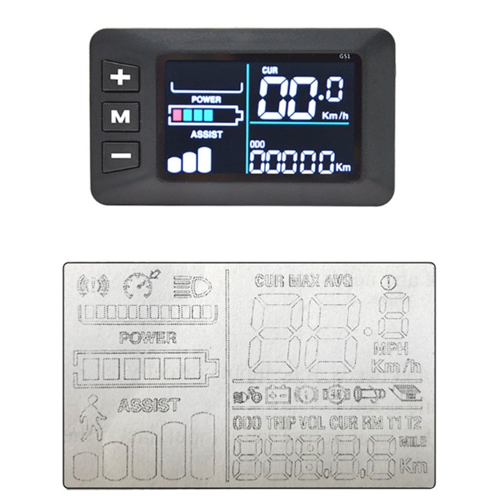 Robust E Bike LCD Display 24V 36V 48V with Waterproof 5 Pins Interface Cable