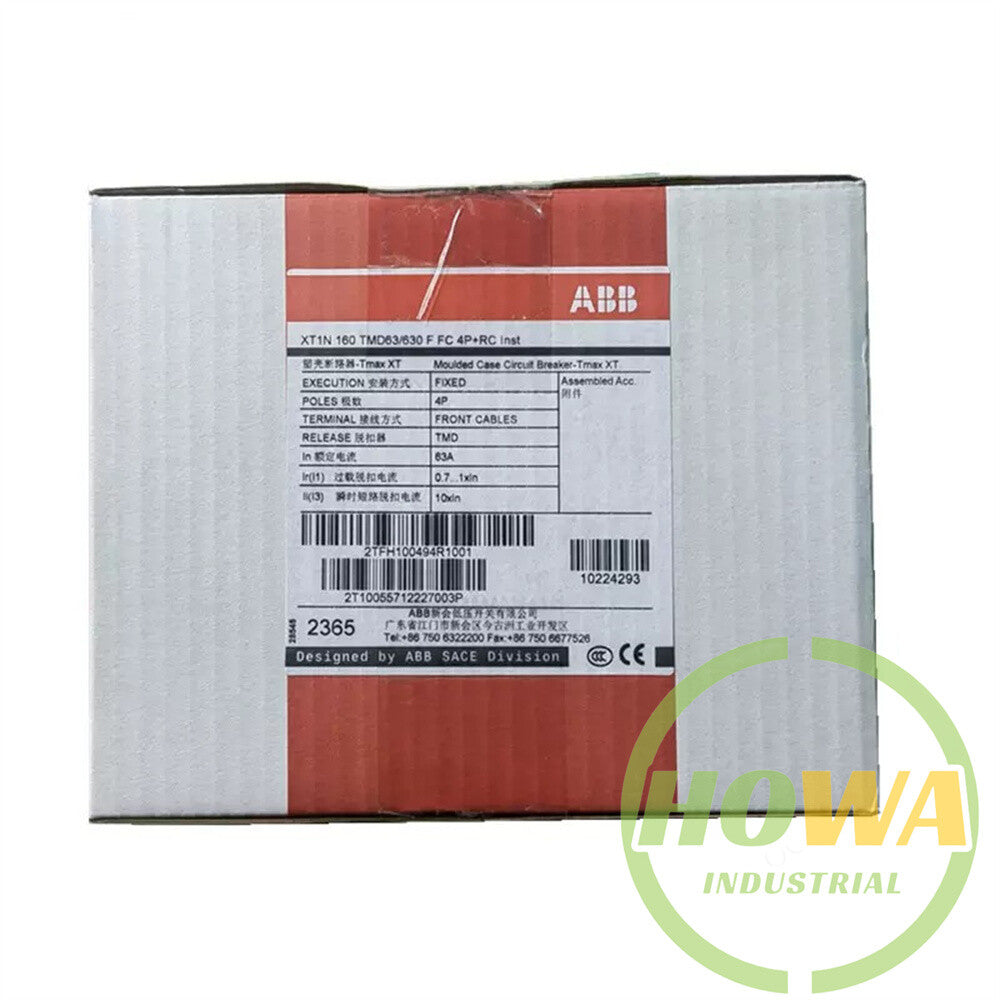 1pc ABB Leakage Protection Switch Molded Case Circuit Breaker XT1N160 4P 63A