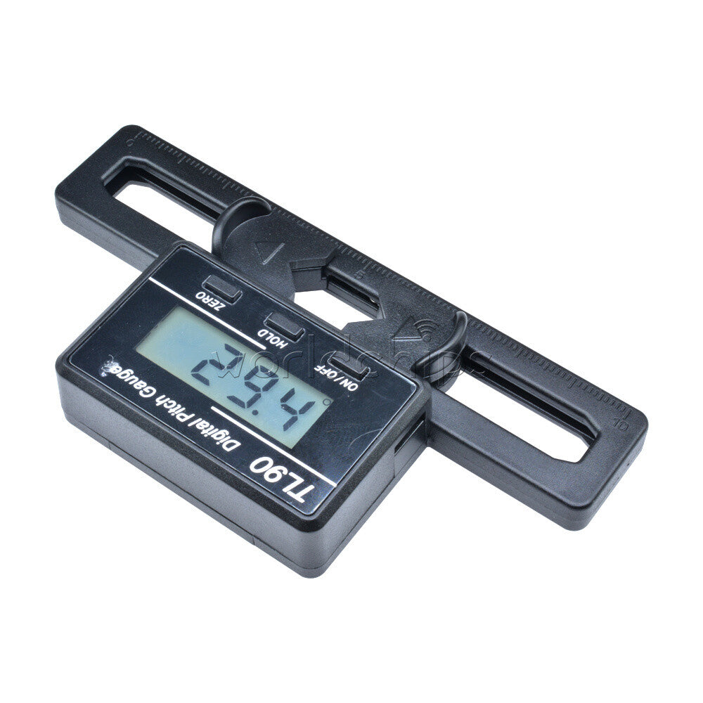 LCD TL90 Digital Display Pitch Gauge For 200-800 Flybarless Helicopter Models
