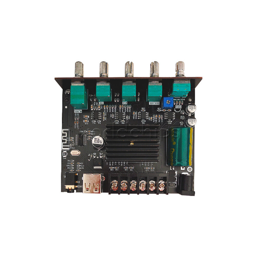 Bluetooth 5.0 Audio Amplifier Module High Low Tone 50W*2 Stereo +100W Subwoofer