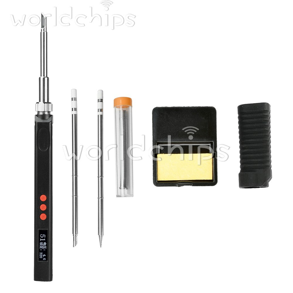 65W Soldering Iron Kit OLED PD Electric Heat Pencil Solder Tool Adjustable Temp