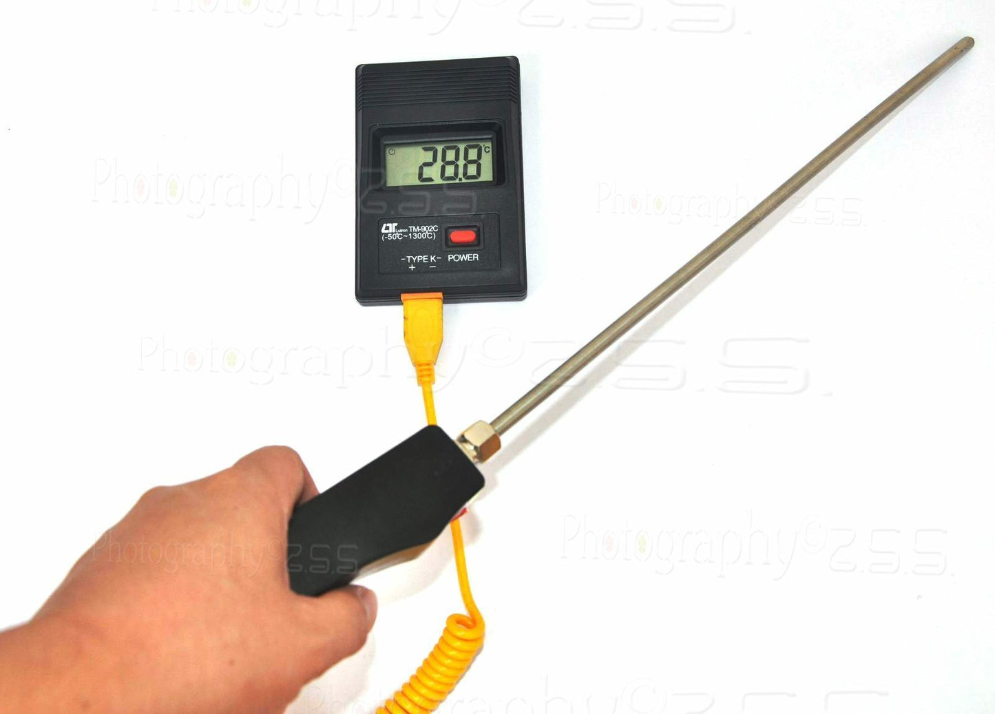 K Type Digital Fire Concrete Thermometer TM-902C+30cm WRNK-187 Probe -50~1300℃_C