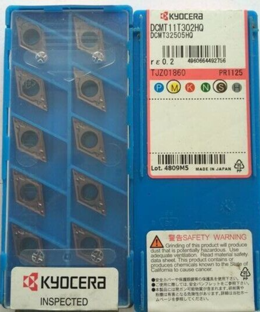 10Pcs/Box Kyocera DCMT11T302HQ PR1125 DCMT32505HQ Turning Blade Carbide Insert