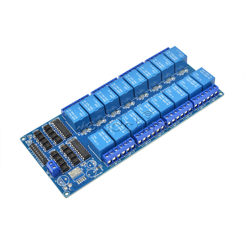 16-CH 16-Channel 5V Relay Board Module Optocoupler Power Supply Arduino PIC ARM
