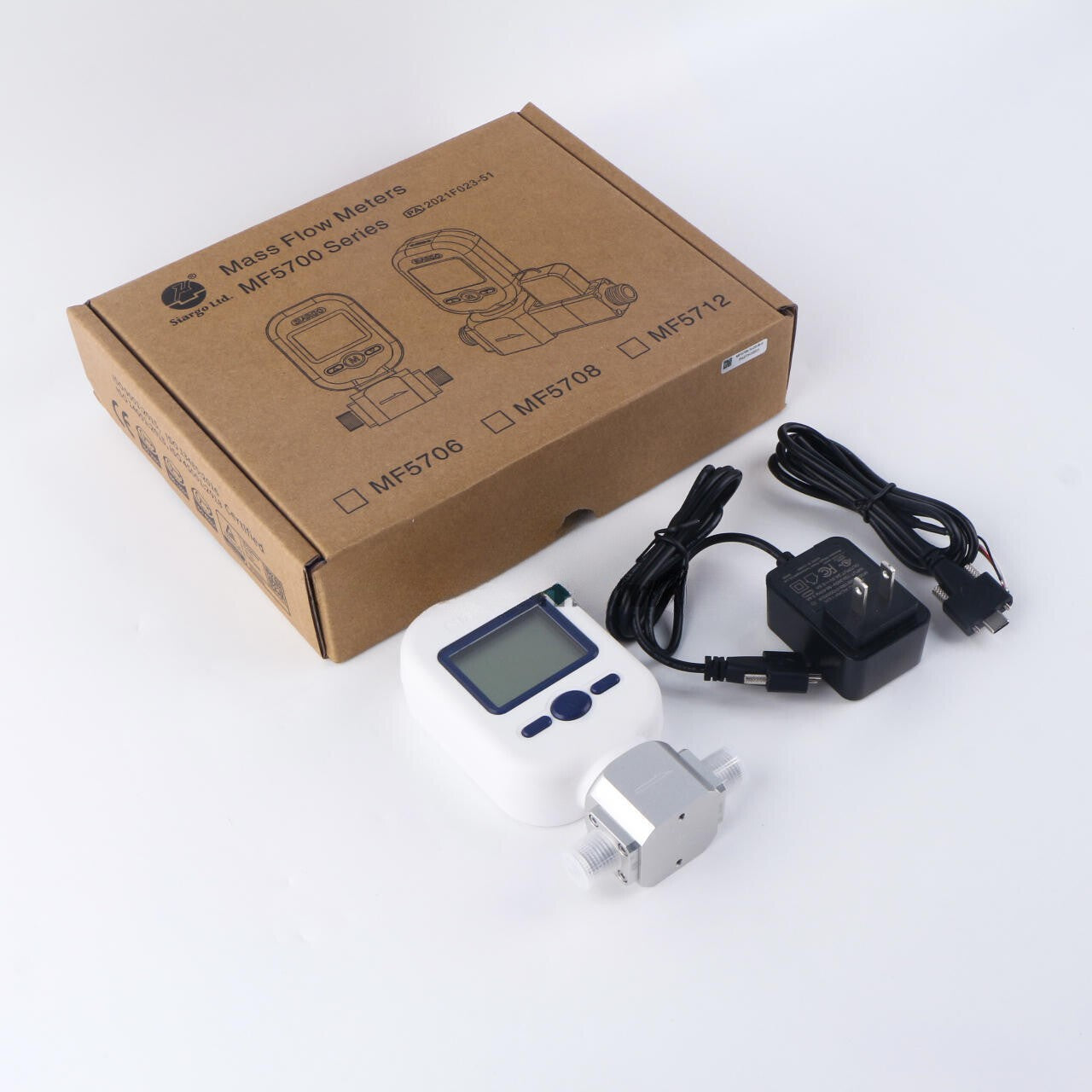 one Portable Gas Air Flow Rate Tester Gas Mass Flow Meter 0-20L/min MF5706