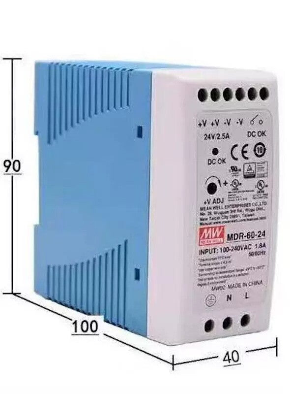 1/piece MDR-60-24 24V2.5A Rail Type MEAN WELL Switching Power Supply