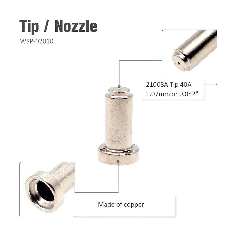 50pcs Plasma Electrode Nozzle Swirl Ring Shield Cup Kit for PT31XL Torch Cutter