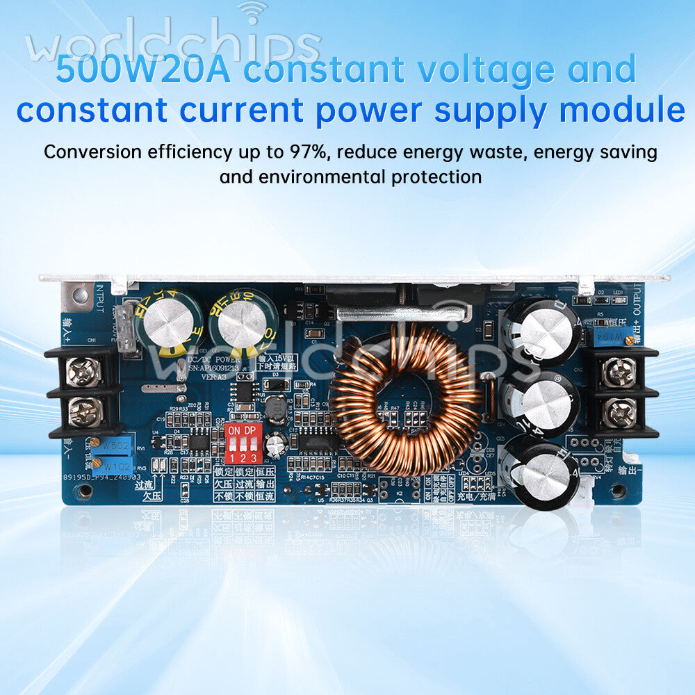 500W 20A DC-DC Boost Converter Constant Voltage and Current Power Supply Module