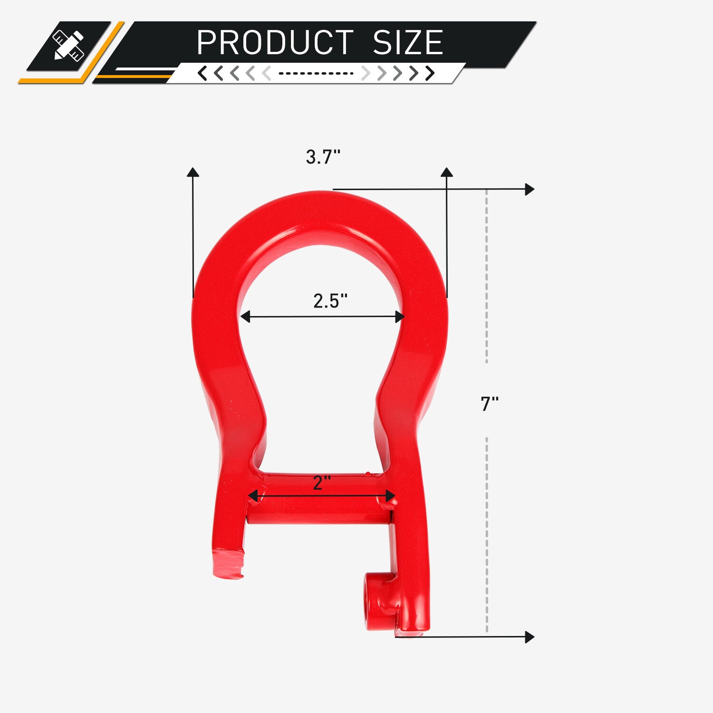 ECCPP 2X Front Tow Hooks Red For 2019-2022 Chevrolet Silverado 1500 Next-Gen