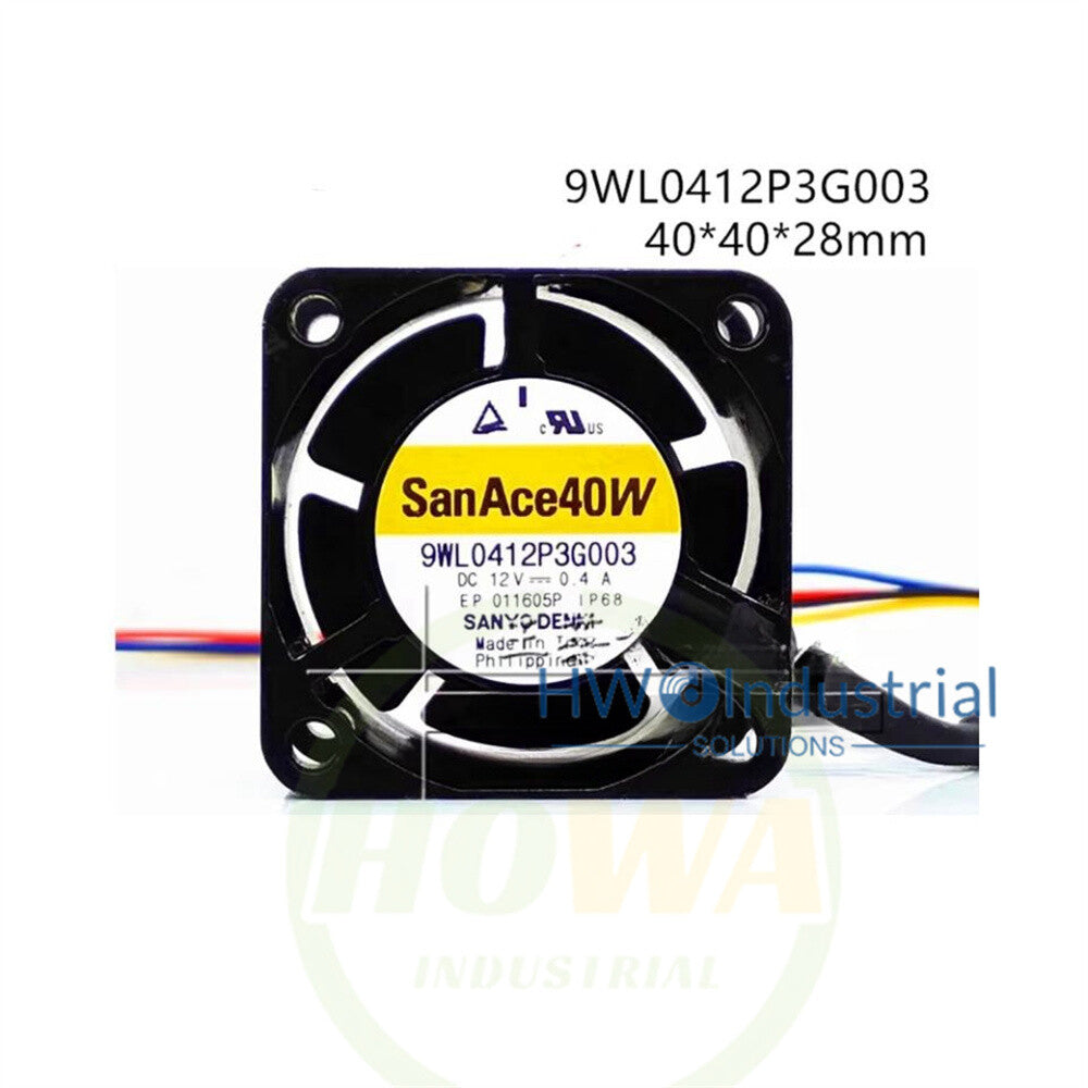 1/piece  Sanyo 9WL0412P3G003 12V 0.4A 4028 4CM 4-wire Metal Resistant Fan