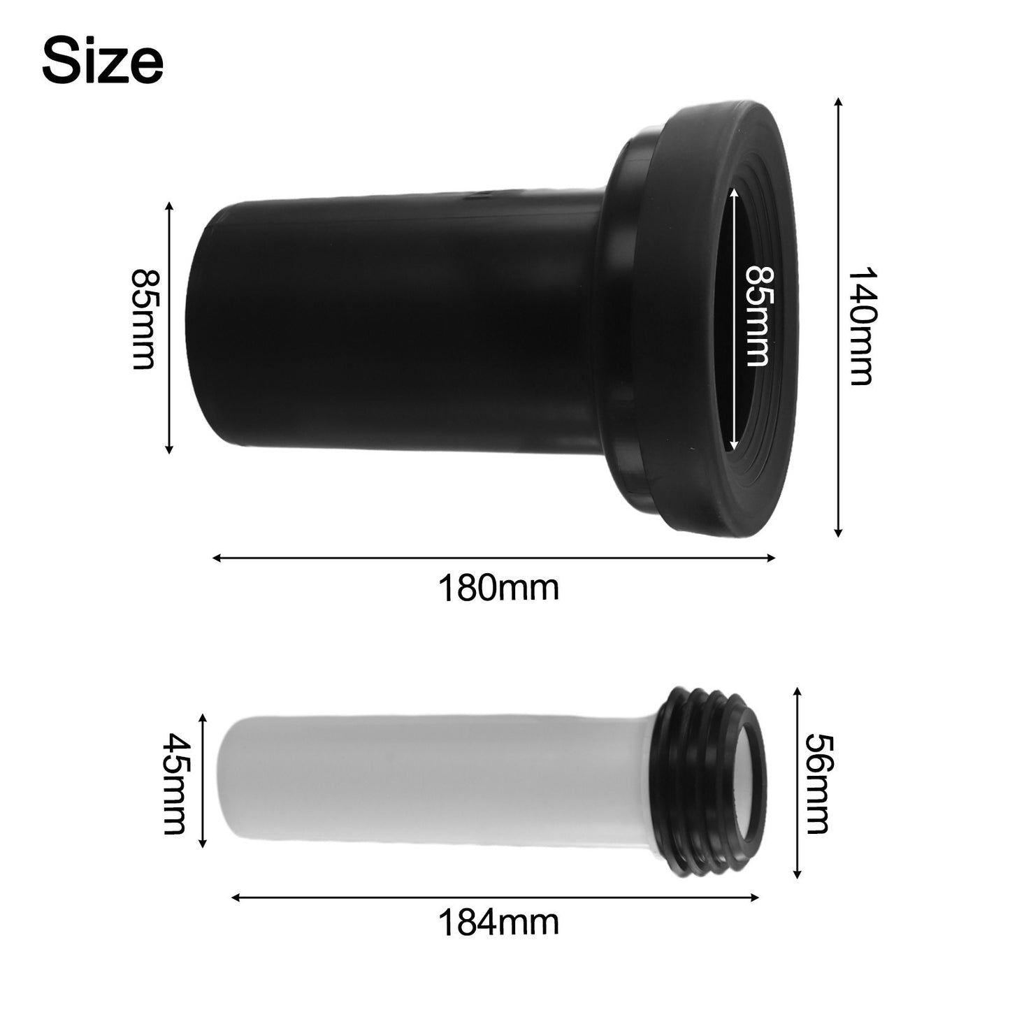 Toilet Drain Pipe Extension Set Thickened PVC for Anti Leakage and Clogs