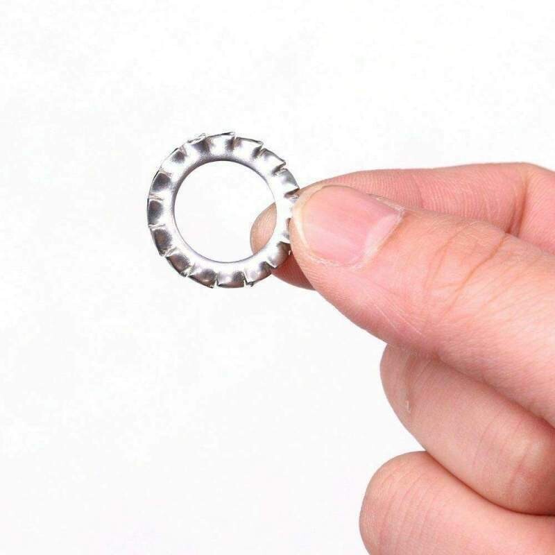 300 Pcs/Set Silver Washers  304-Stainless Steel External Star Assortment-Kit