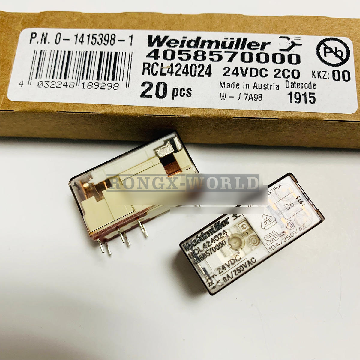 20pcs Weidmuller RCL424024 4058570000 24VDC 8A Relay  Fast delivery