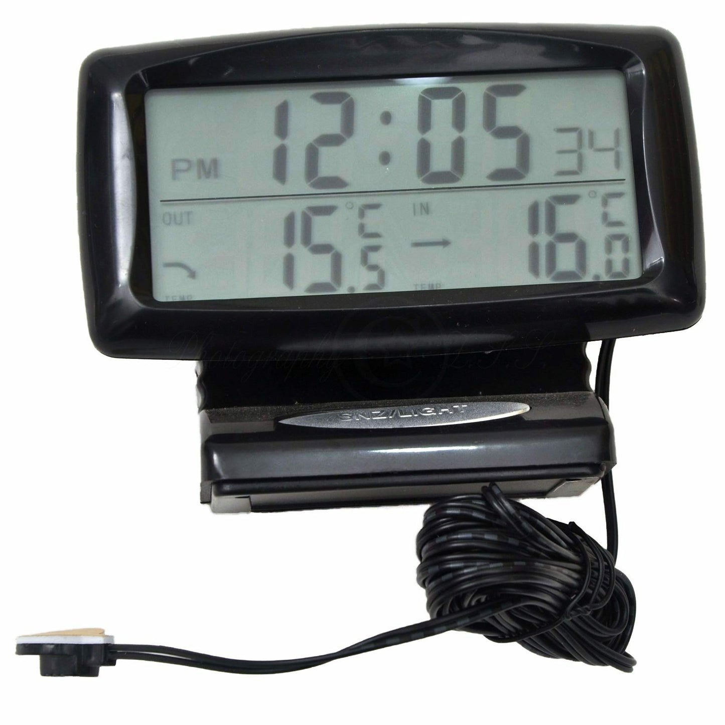 3in1 Car Digital LCD Clock In+Out Temperature Thermometer Frost Alarm Calendar
