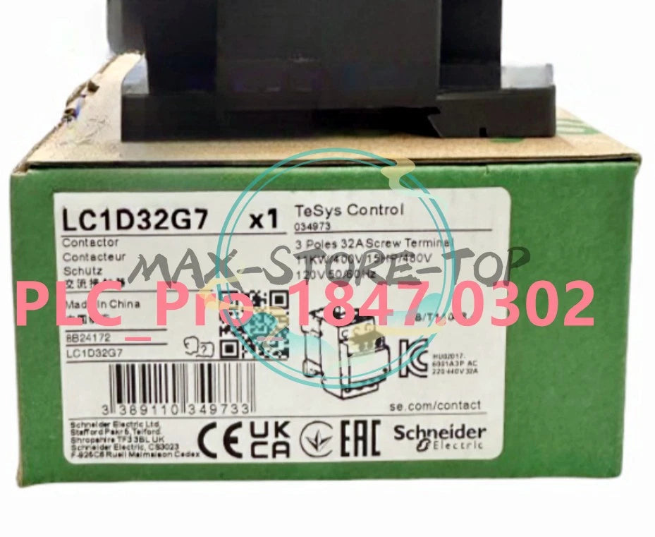 1PCS  With Box Schneider Contactor LC1D32G7 Coil 120VAC 32A 50/60Hz 15KW