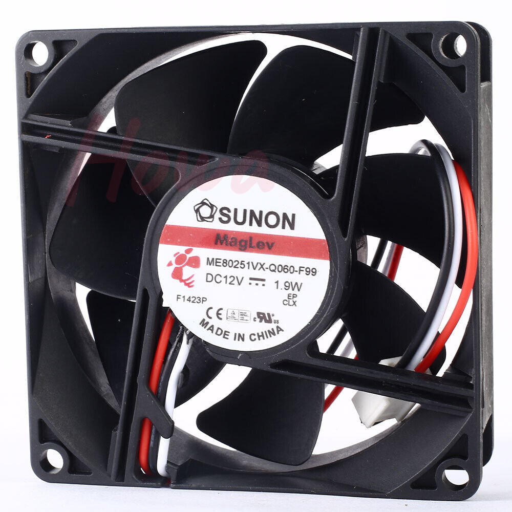 Sunon ME80251VX-Q060-F99 DC 12V 1.9W 8025 80x80x25mm 3-line 8CM Cooling Fan