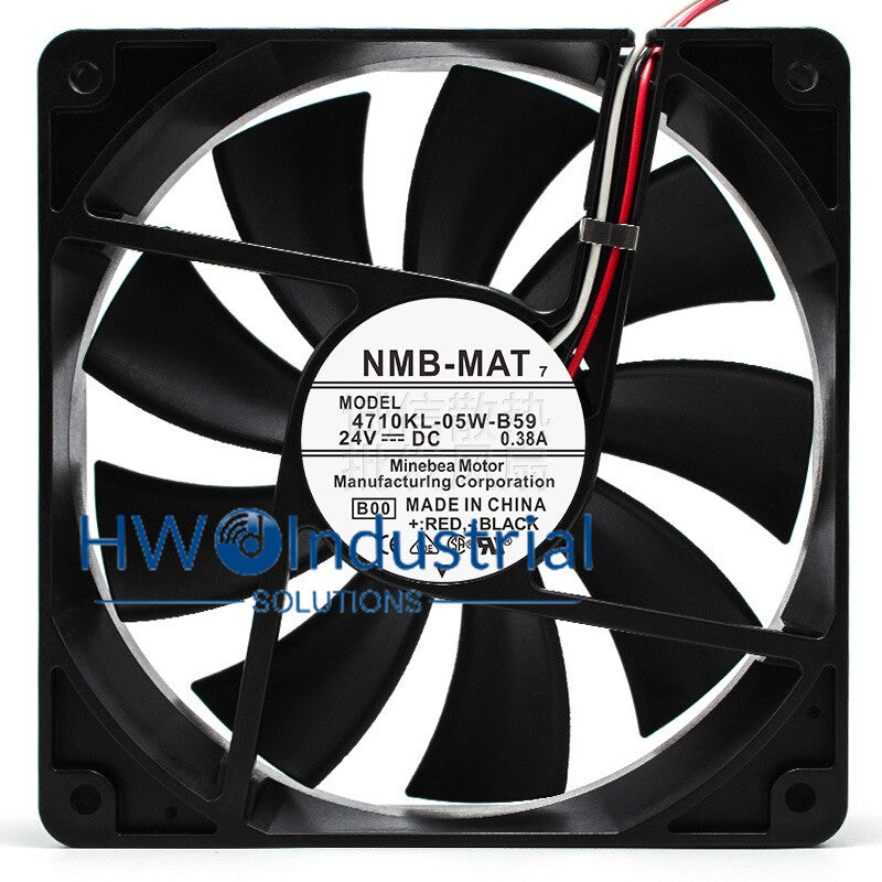 1PC NMB-MAT 4710KL-05W-B59 DC24V 0.38A Inverter Cooling Fan Size 12CM 120*25mm