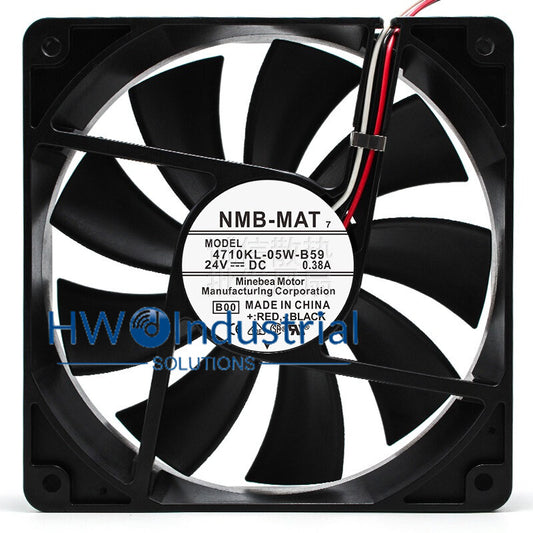 1PC NMB-MAT 4710KL-05W-B59 DC24V 0.38A Inverter Cooling Fan Size 12CM 120*25mm