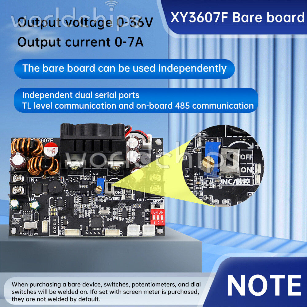 XY3607F CNC Buck Boost DC Adjustable Regulated Power Supply Solar Charging 252W