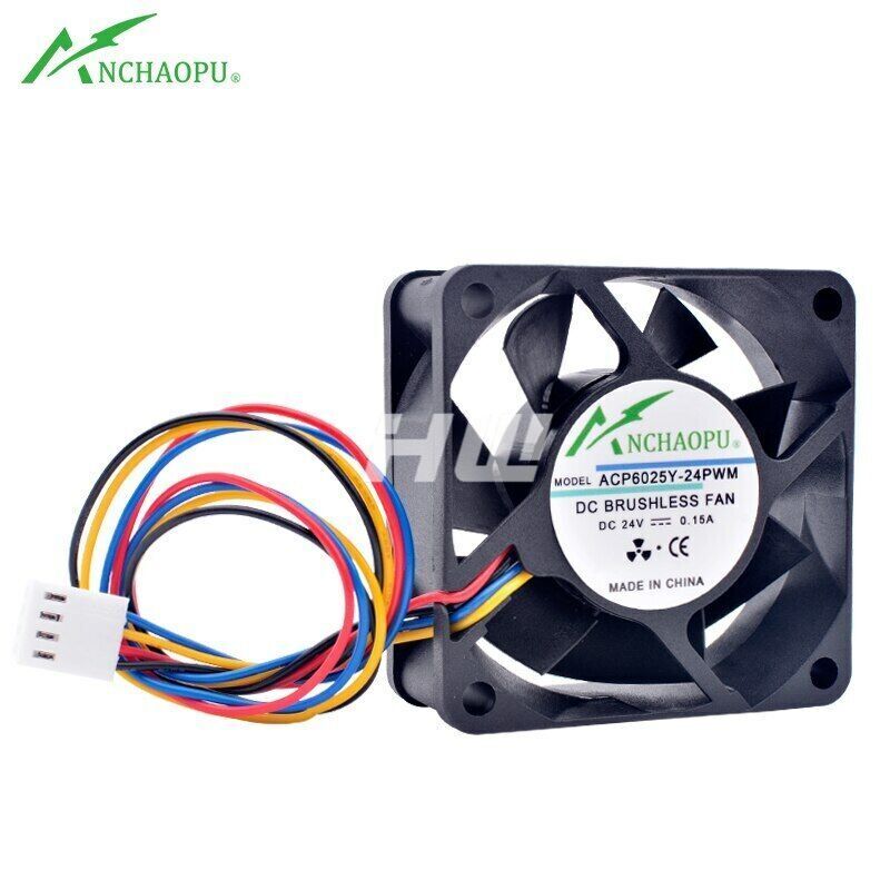 ACP6025Y-24PWM 6cm 60x60x25mm DC24V 0.15A 4pin cooling fan