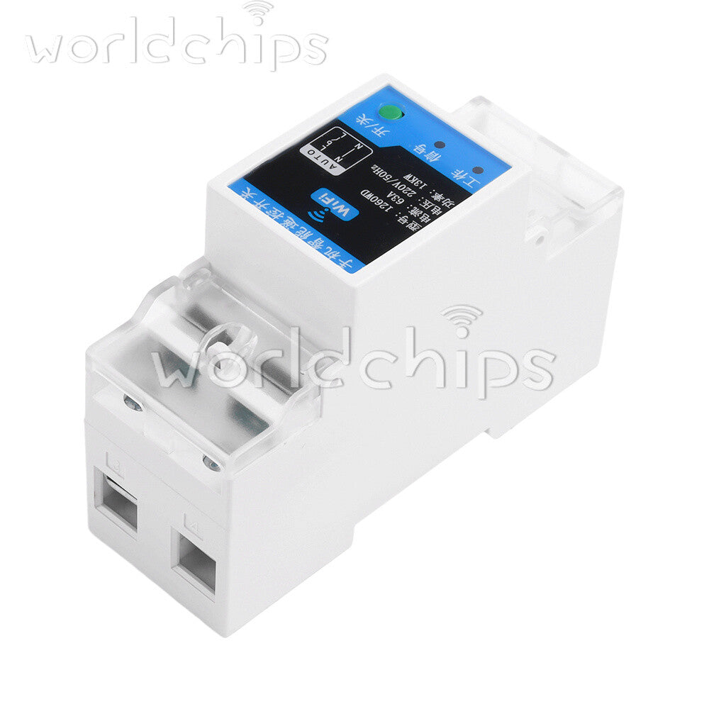 AC220V 2P63A On/Off Breaker TUYA WIFI Bluetooth Switching Power Circuit Breaker
