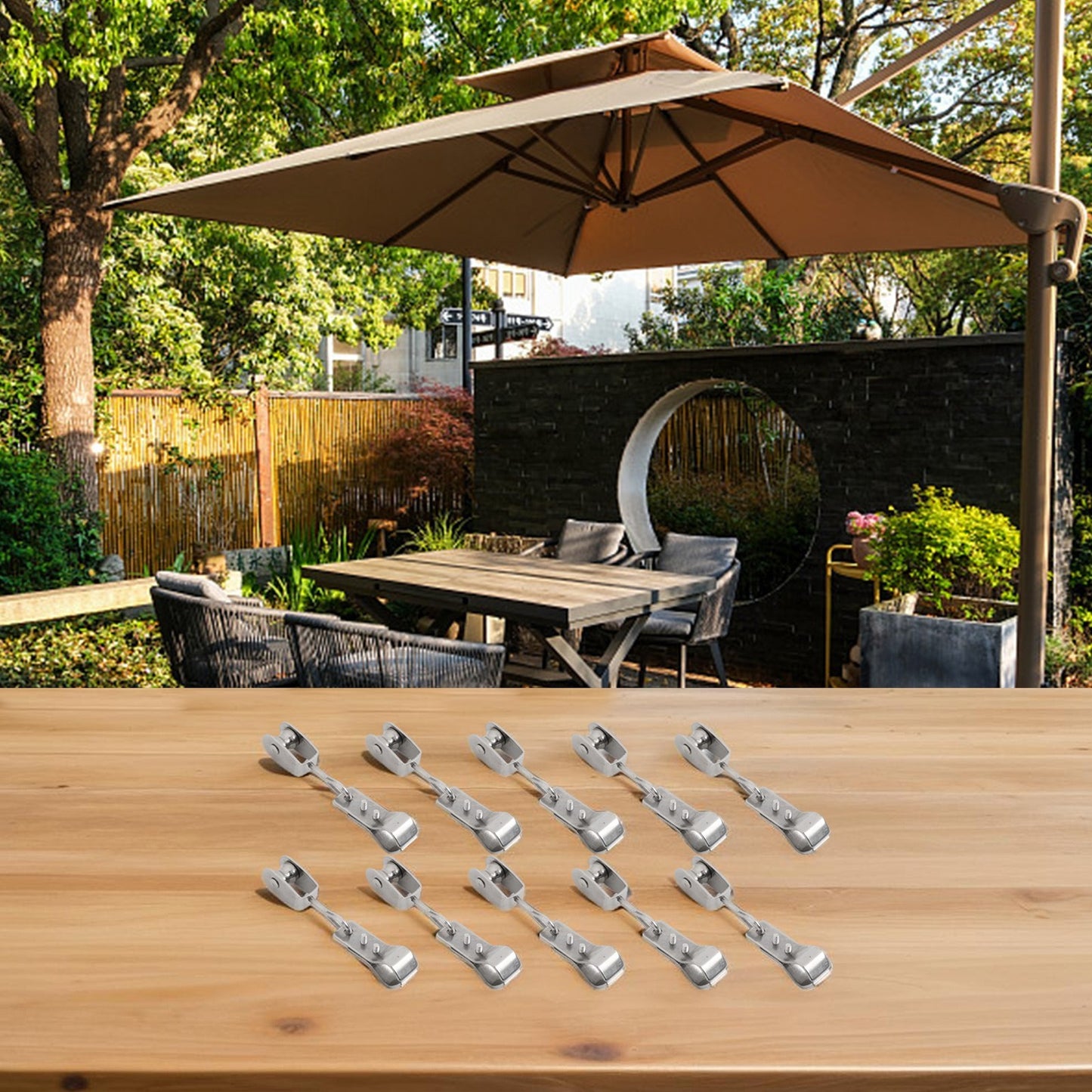 For Shade Sail Installation Hardware with Stainless Steel Pulley and Clamps