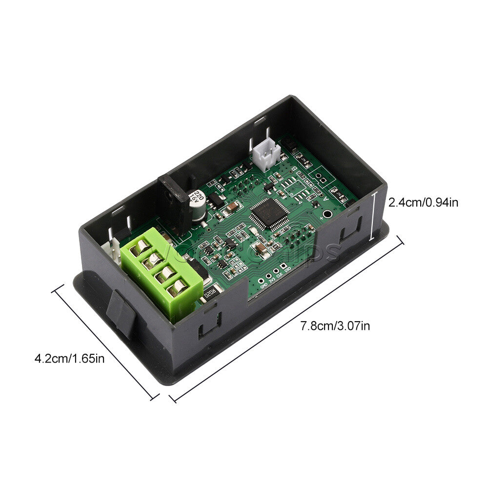 DC7-24V 3A 10A Voltage Current Power Voltmeter Ammeter LCD Display With Modbus