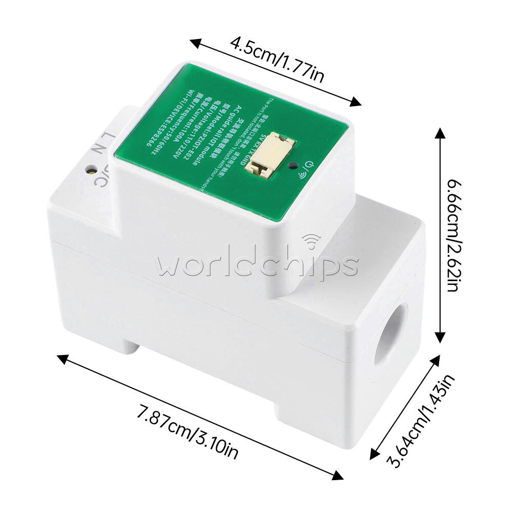 Din Rail Single Phase 100A WIFI Smart Energy Meter Power Monitor AC 110/220V