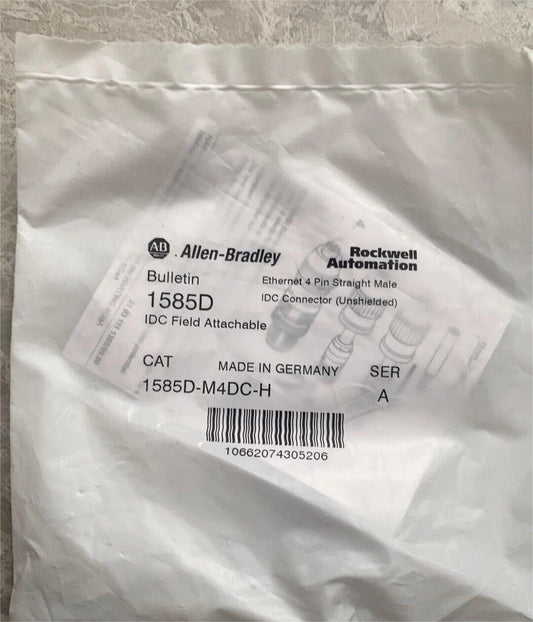 1PCS ALLEN-BRADLEY 1585D-M4DC-H ETHERNET 4PIN STRAIGHT MALE /UPS