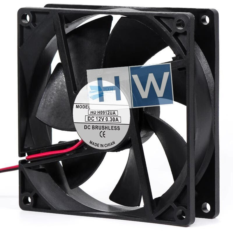 1PC FHXH HDH0912UA 9CM 9225 12V 0.30A 2-wire Switch Inverter Cooling Fan