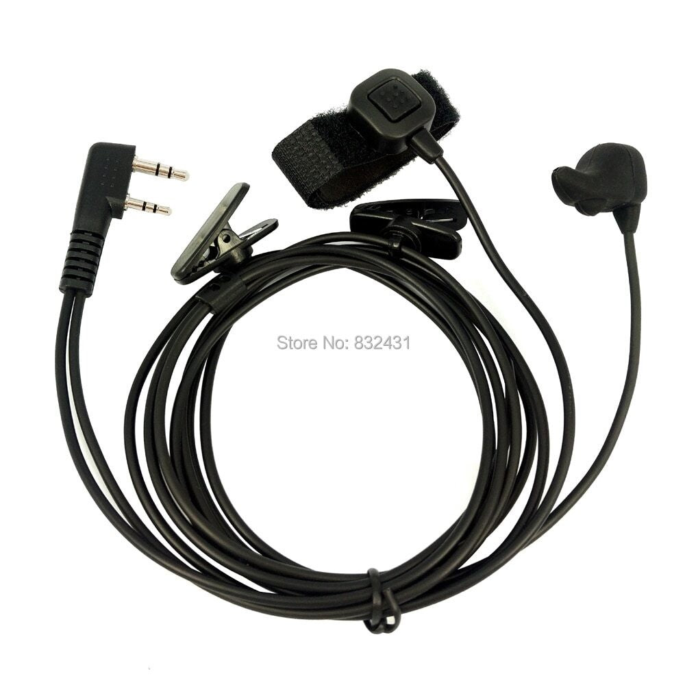 Ear Bone Vibrate Earpiece Headset Mic for Wouxun Quansheng Kenwood Baofeng Radio