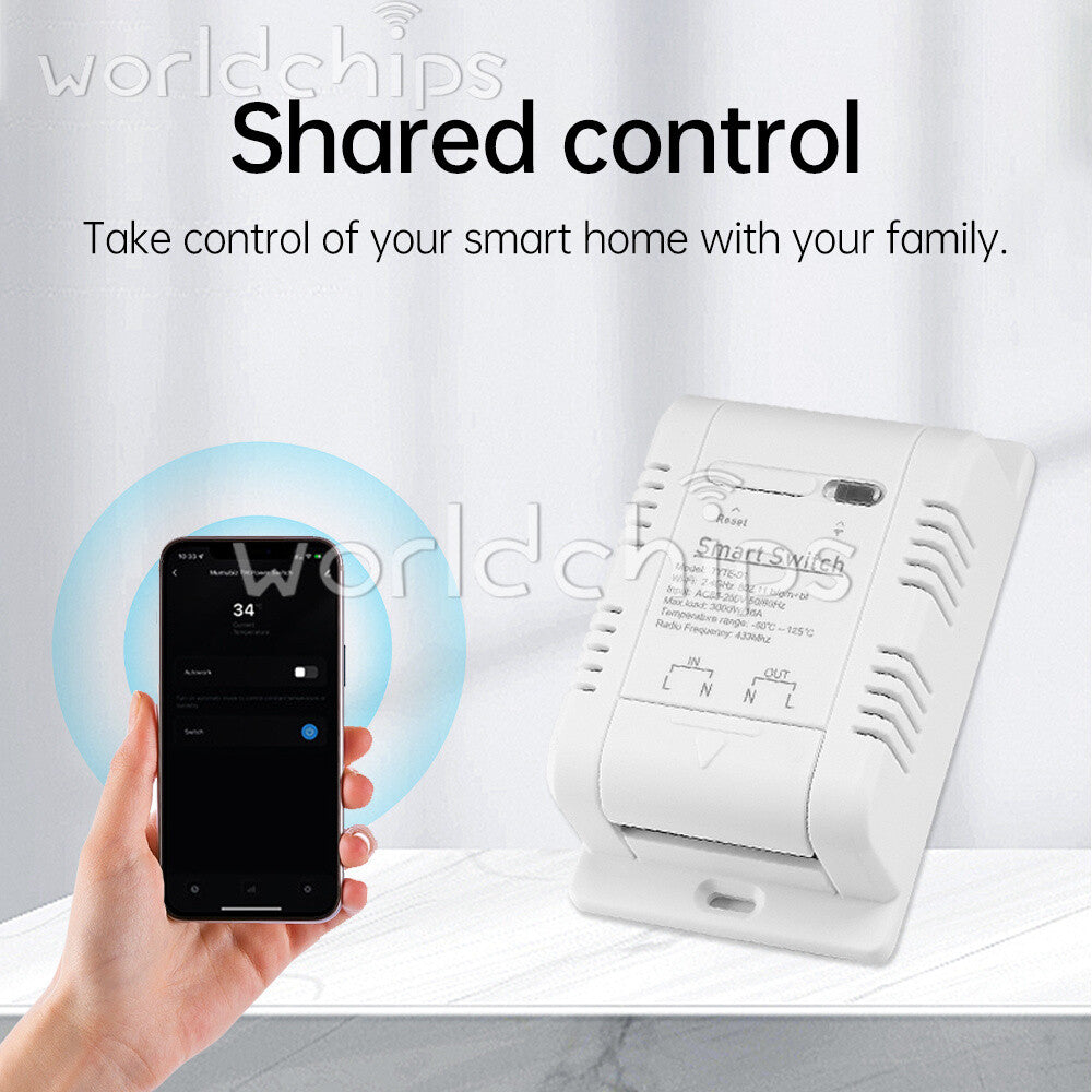 16A 3000W Tuya Smart Temperature Control Switch With Energy Monitoring RF433