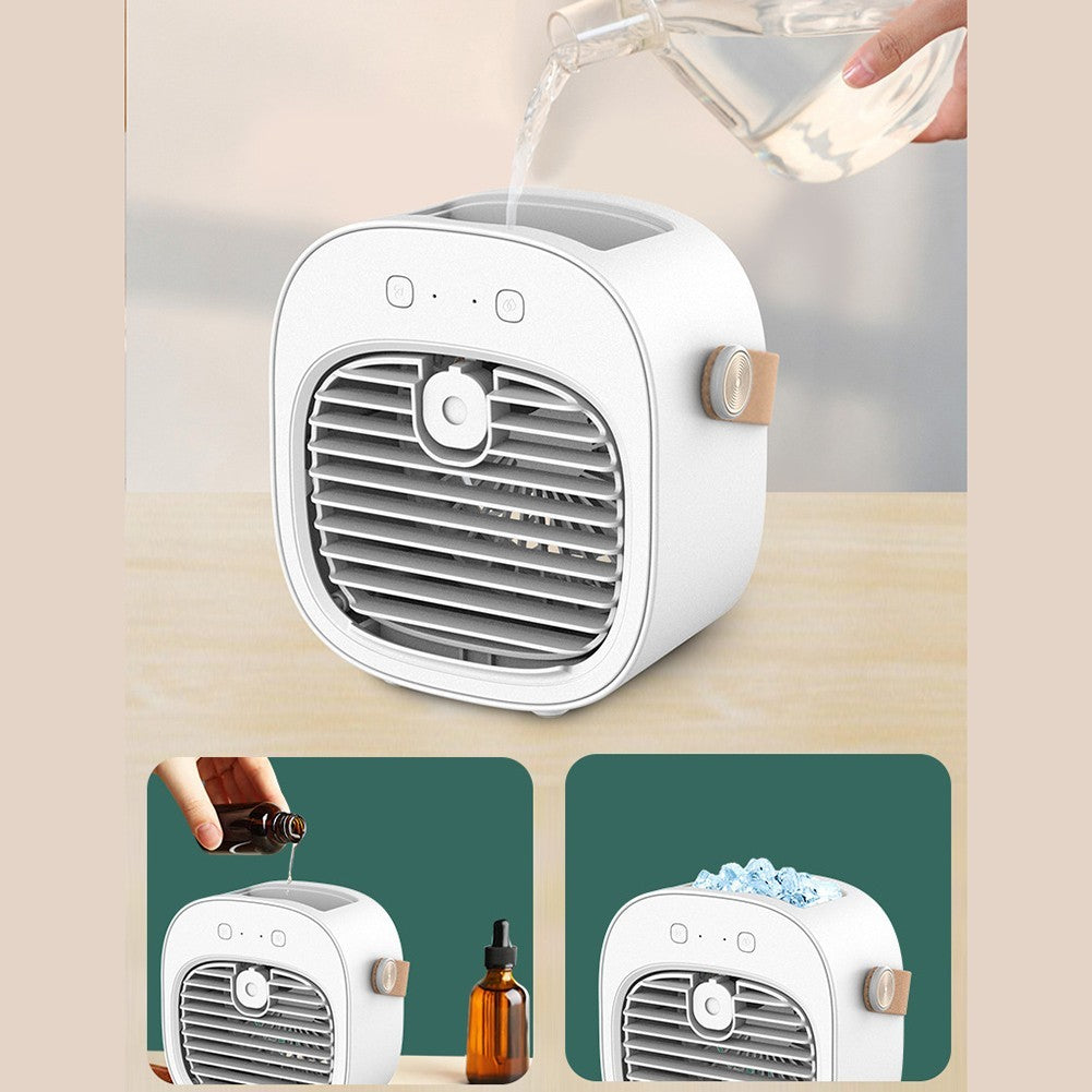 Portable Air Conditioner with Humidifier and 3 Speed Fan Controls for Desk