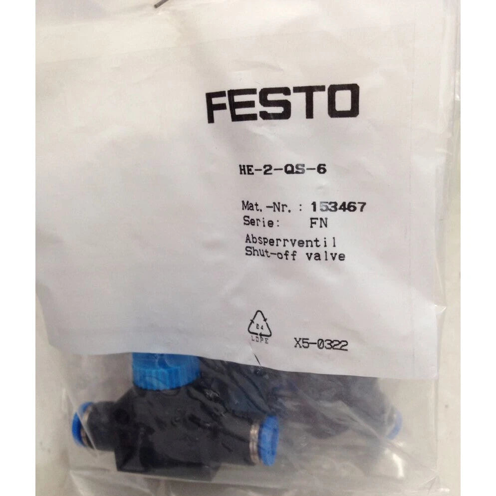 1PC  Festo HE-2-QS-6 153467 Valve Fast Shipping #YP1 #P