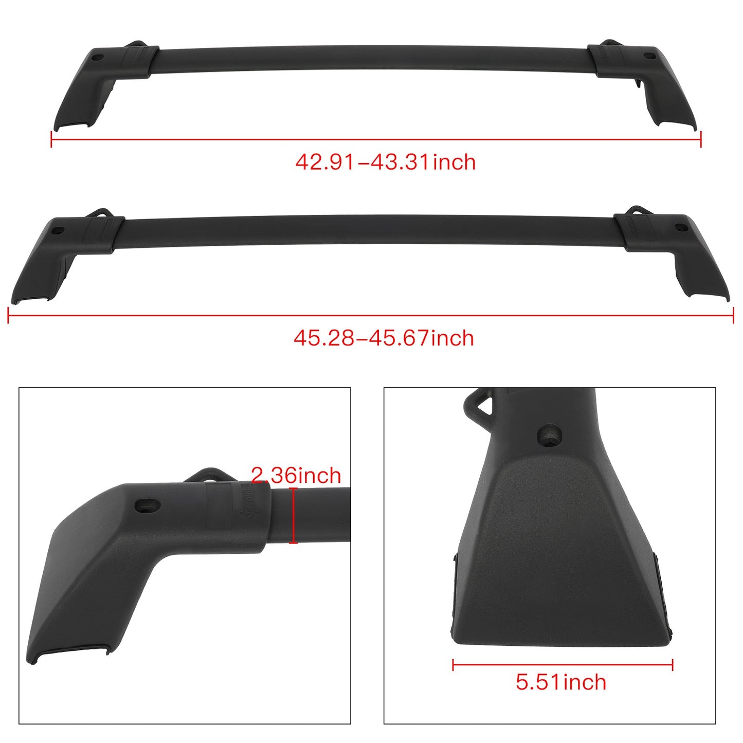 Roof Rack Cross Bar Set For 2021-2023 Ford Bronco Sport First Edition Badlands