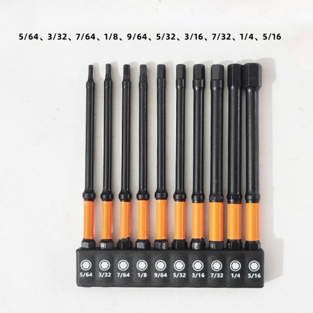 For Impact Hex Driver Bit Set 20pcs Metric SAE with Magnetic Holder 100mm