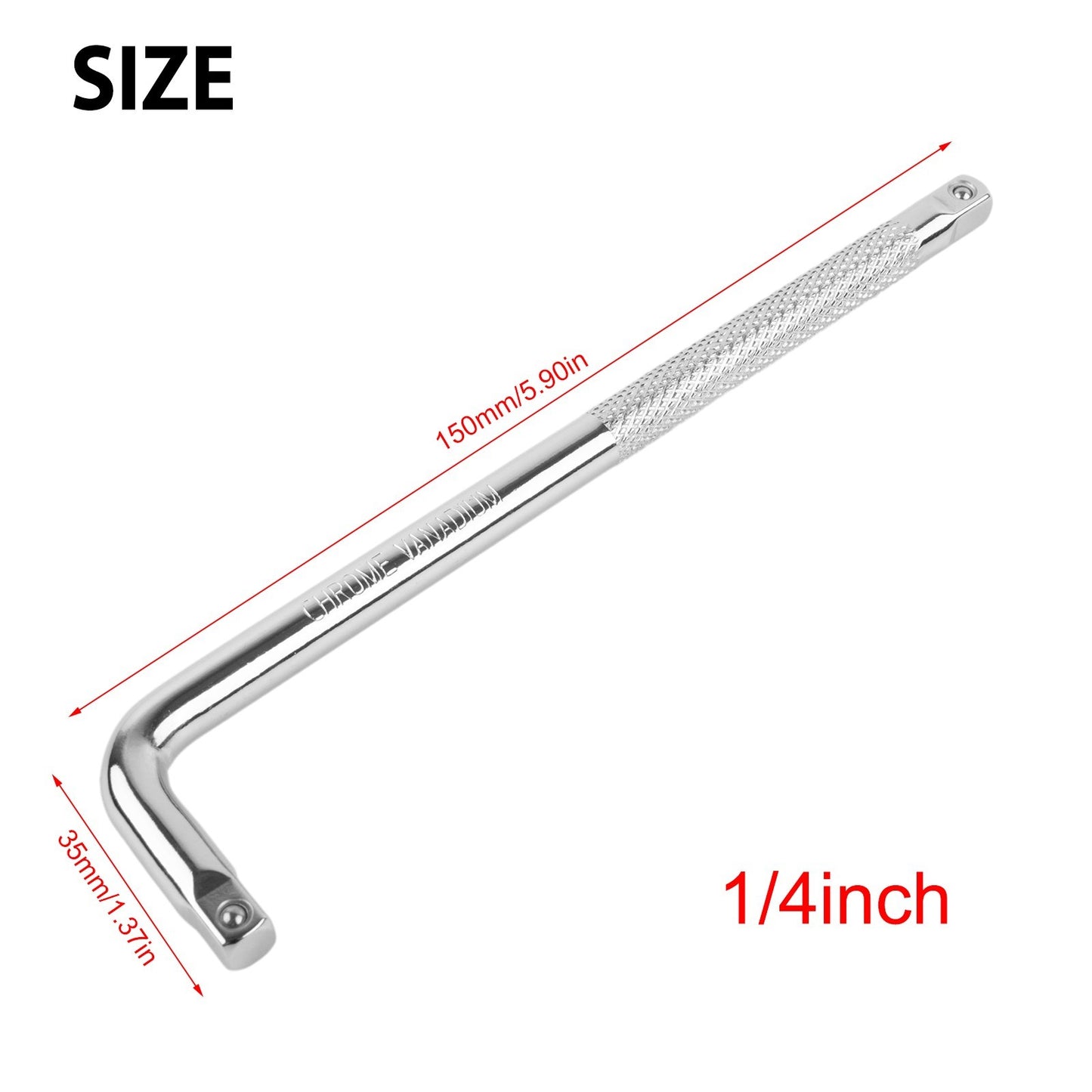 L Type Bent Bar 1/2\" 1/4\" 3/8\" Anti-slip Chrome Vanadium Steel Double End