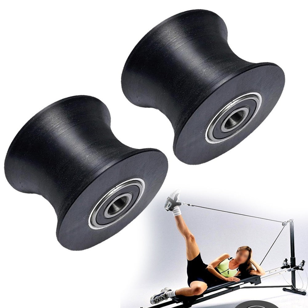 Fitness Equipment Rollers Replacement for Elliptical Machine Polyurethane Black