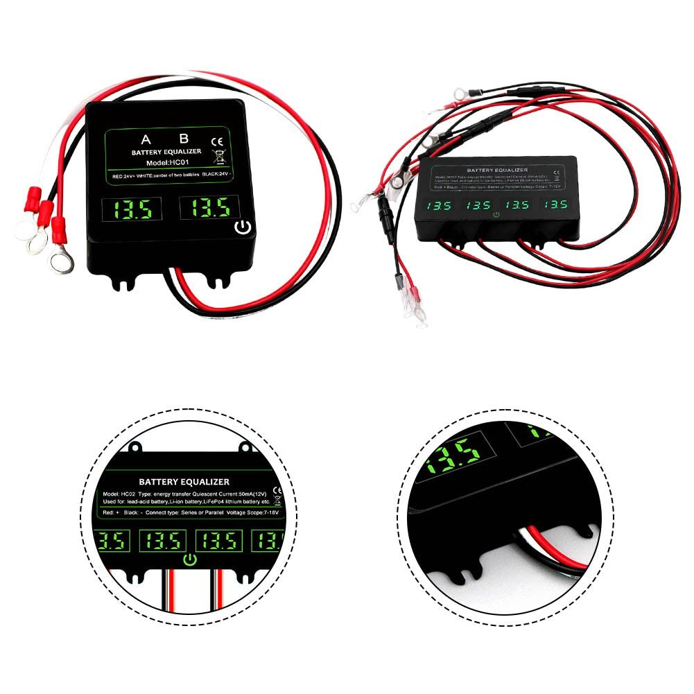 HC01 HC02 Battery Equalizer 24V 48V with Touch Control for Balanced Performance