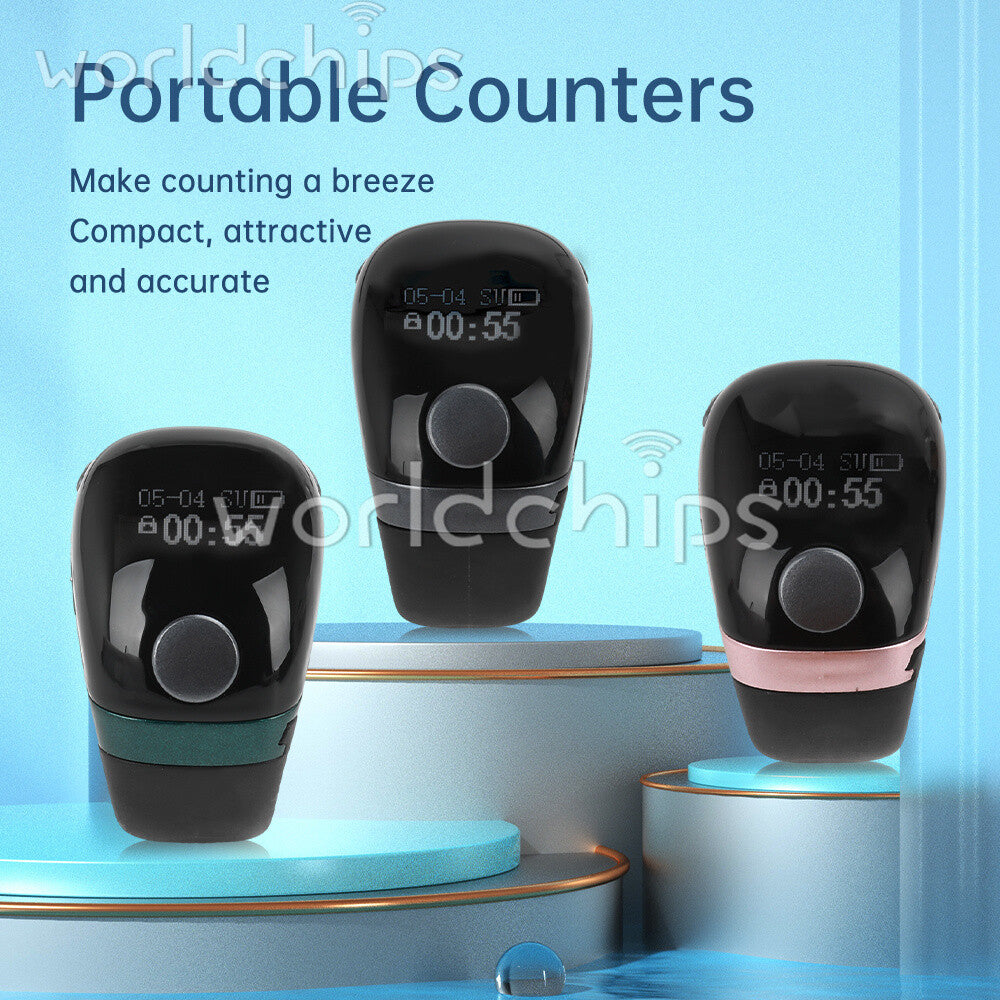 Digital Finger Tally Counter Ring Counting Multi-Channel Counter w/ self-locking