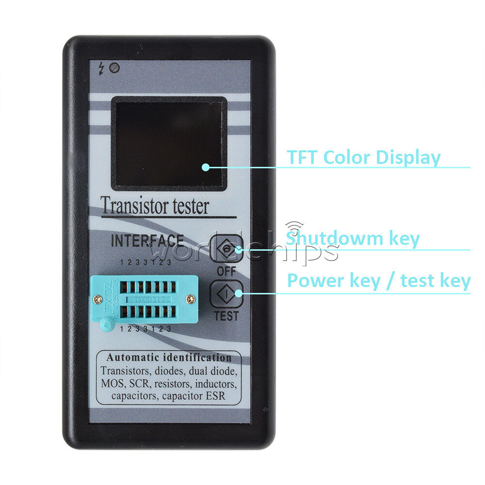 1.8" M328 TFT LCD ESR Transistor Tester Diode Triode Checker Capacitance Meter