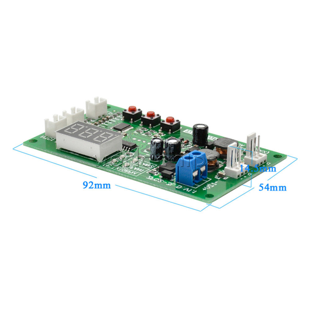 12V Fan Speed Controller 3-wire Digital Display Dual Ways Temperature Thermostat